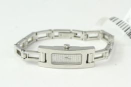 LADIES GUCCI 3900L, stainless steel case and bracelet, diamond set dial, quartz