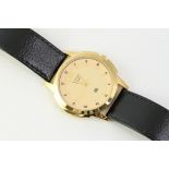 SEIKO GOLD PLATED QUARTZ WRISTWATCH, circular rosey champagne dial with dot and roman numeral hour