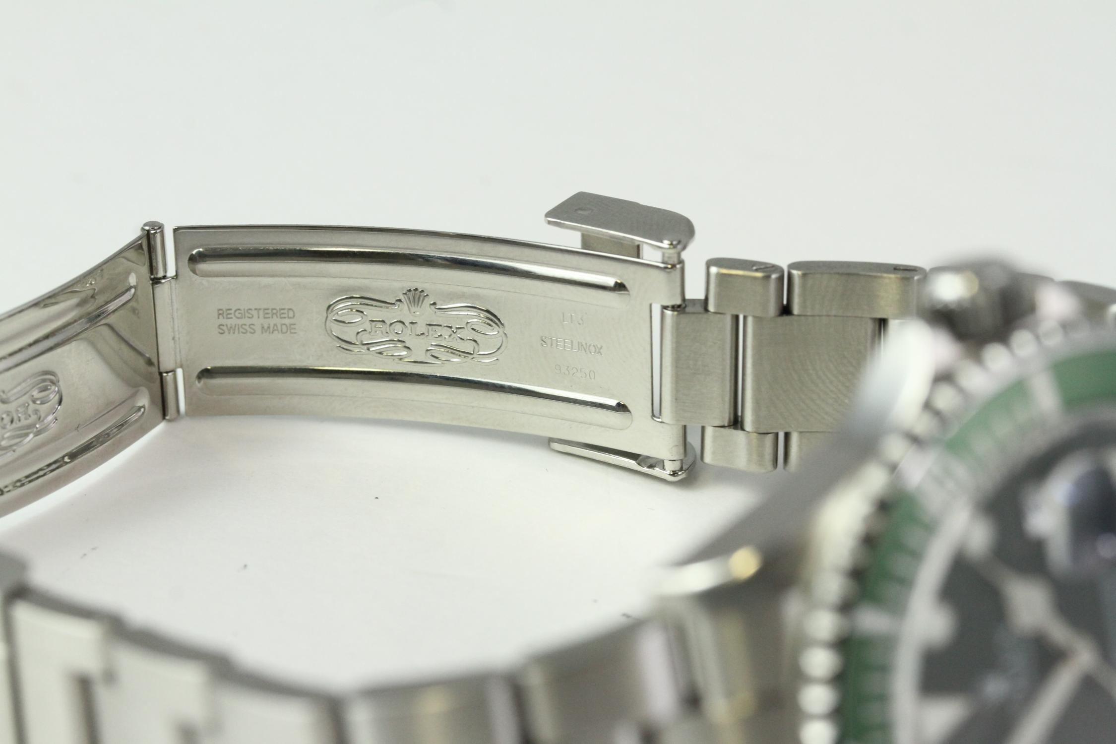 ROLEX SUBMARINER 'KERMIT' 16610LV BOX AND PAPERS 2009 - Image 7 of 10