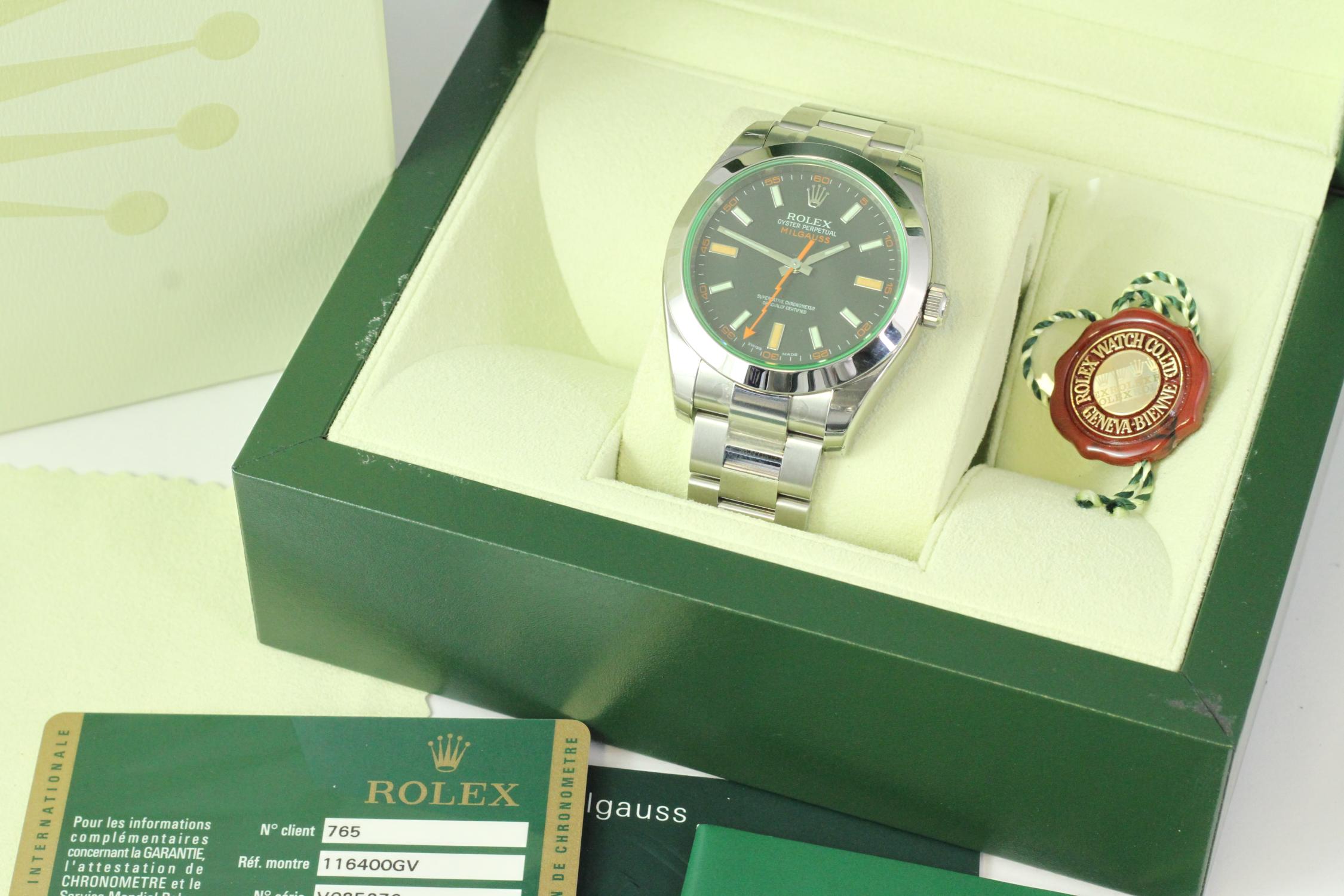 UNWORN ROLEX MILGAUSS 116400GV BOX AND PAPERS - Image 4 of 10