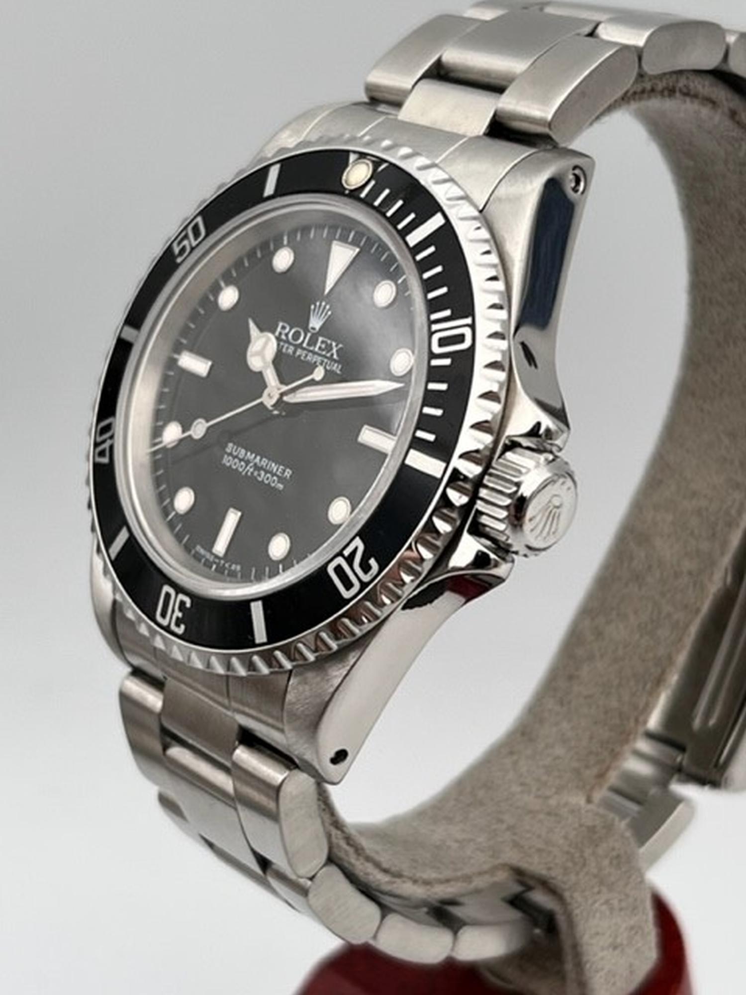 ROLEX SUBMARINER NO DATE 14060 WITH BOX AND PAPERS 1998 - Image 5 of 9