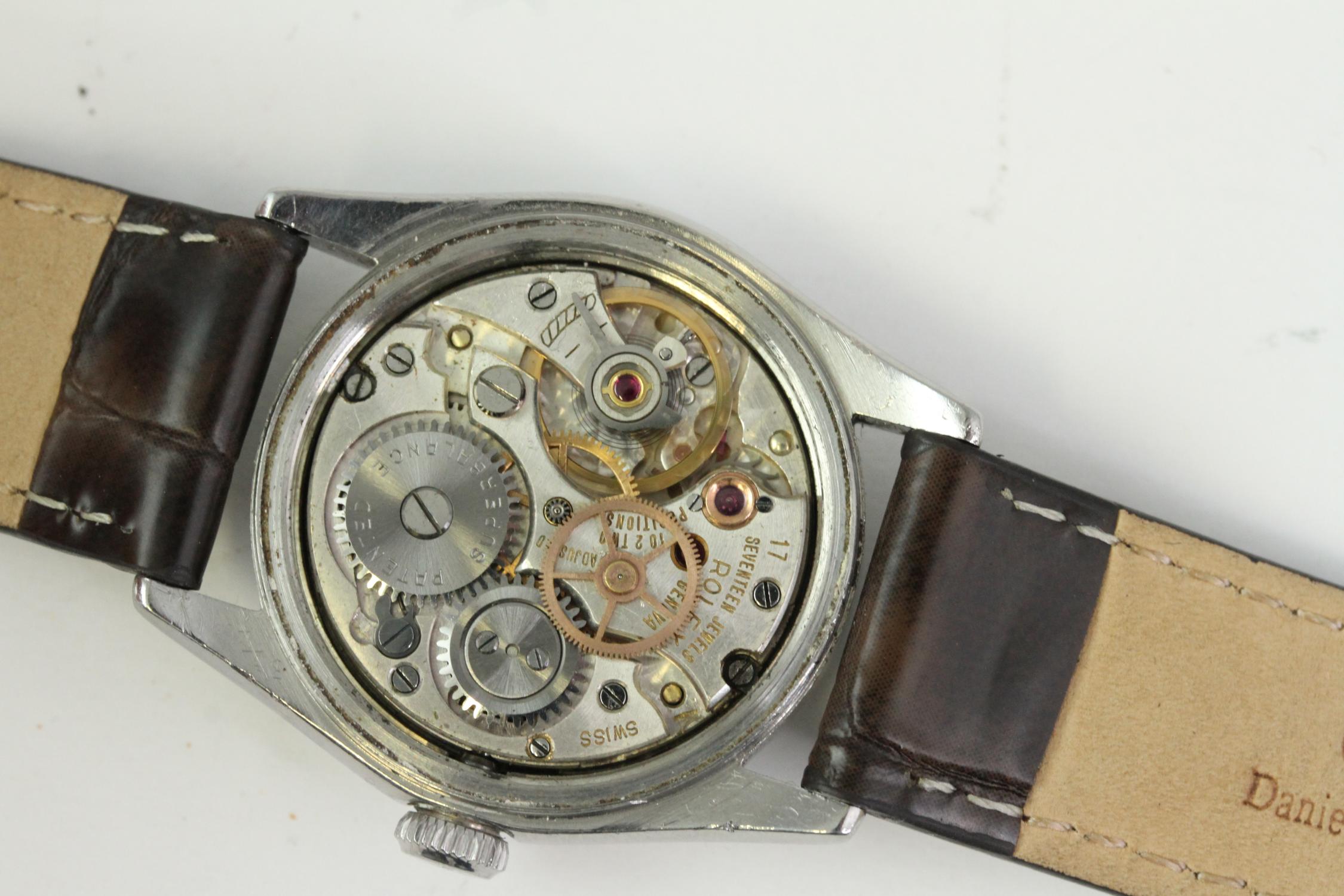 VINTAGE ROLEX OYSTER SPEEDKING 5056 CIRCA 1961, circular silver dial with baton and arabic numeral - Image 4 of 4
