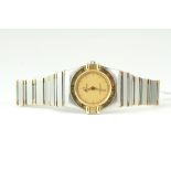 LADIES OMEGA CONSTELATION, Champagne dial, 22mm stainless steel case, bi-colour integrated