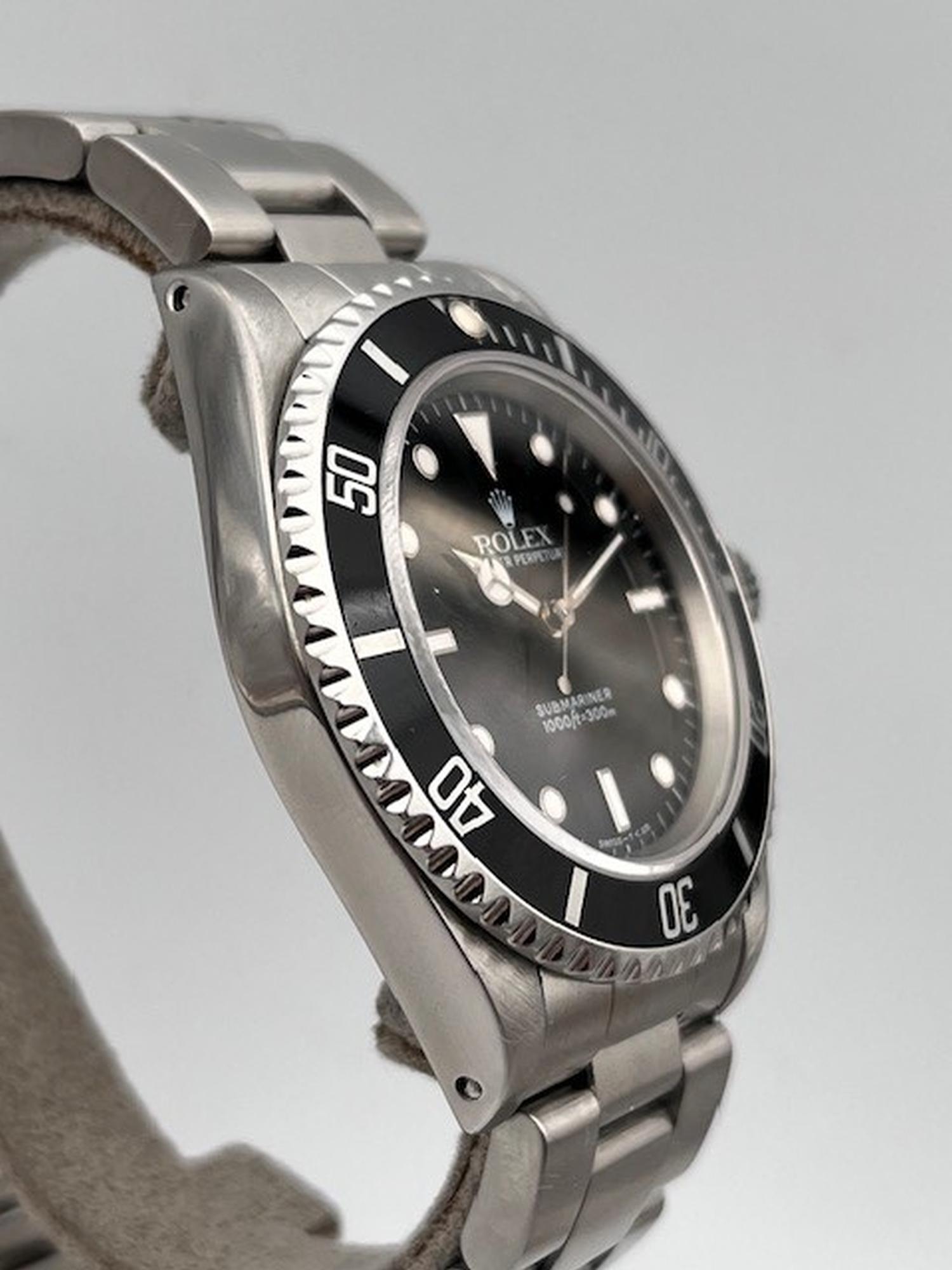 ROLEX SUBMARINER NO DATE 14060 WITH BOX AND PAPERS 1998 - Image 4 of 9