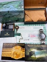 ROLEX SUBMARINER NO DATE 14060 WITH BOX AND PAPERS 1998