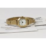 *TO BE SOLD WITHOUT RESERVE* LADIES ROTARY QUARTZ WRISTWATCH WITH PAPERS 2015, octagonal white