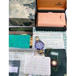 ROLEX BI-COLOUR SUBMARINER 16613 BOX AND PAPERS 1994