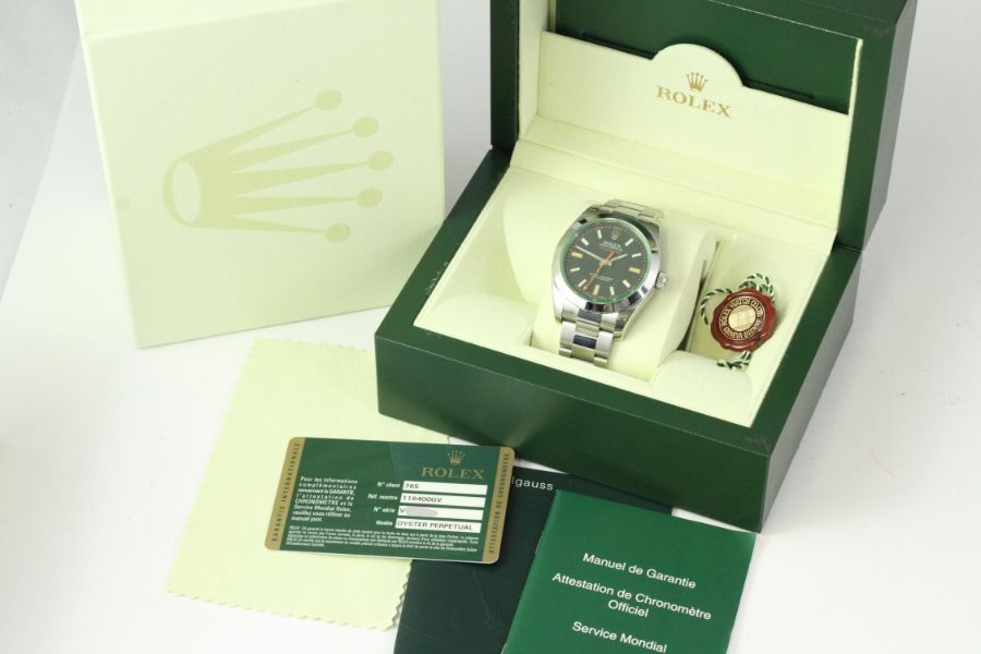 UNWORN ROLEX MILGAUSS 116400GV BOX AND PAPERS - Image 2 of 10