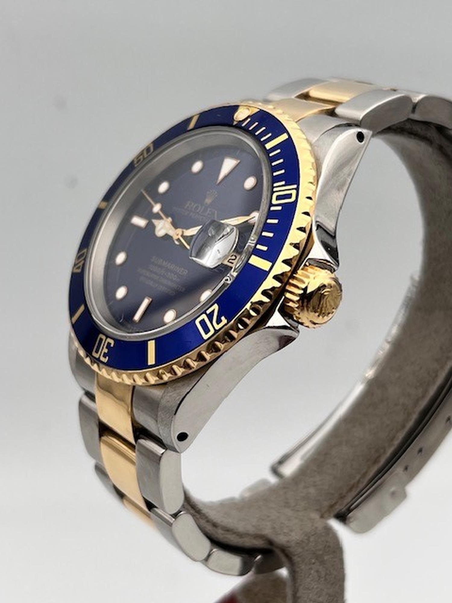 ROLEX BI-COLOUR SUBMARINER 16613 BOX AND PAPERS 1994 - Image 5 of 7