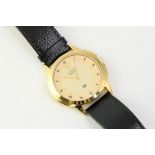 SEIKO GOLD PLATED QUARTZ WRISTWATCH, circular rosey champagne dial with dot and roman numeral hour