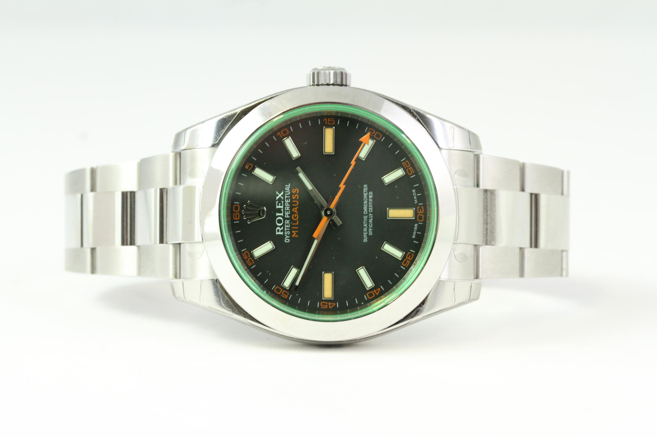 UNWORN ROLEX MILGAUSS 116400GV BOX AND PAPERS - Image 6 of 10