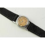 VINTAGE LADIES JAEGER LE COULTRE MANUAL WIND WRISTWATCH, circular salmon dial with baton and