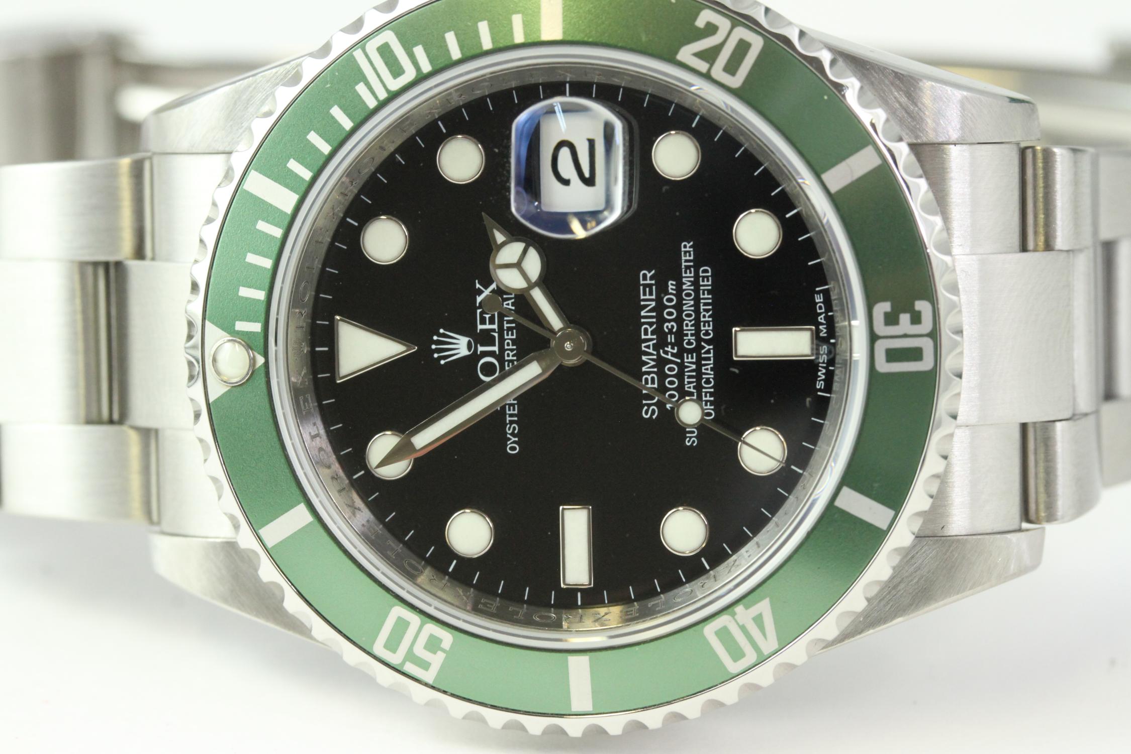 ROLEX SUBMARINER 'KERMIT' 16610LV BOX AND PAPERS 2009 - Image 10 of 10