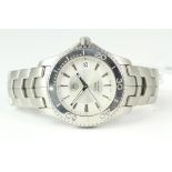 TAG HEUER LINK 200M REFERENCE WJ1111-0, silvered dial, polished outer bezel, 40mm stainless steel