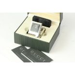 *TO BE SOLD WITHOUT RESERVE* GUCCI TRAVEL CLOCK WITH BOX AND PAPERS