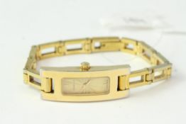 LADIES GUCCI 3900L, gold plated case and bracelet, quartz