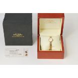 9CT LADIES ROTARY QUARTZ WRISTWATCH WITH BOX AND PAPERS 2014,