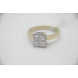 Fine 18ct Gold 1 Carat Princess Cut Diamond Ring Set in 18ct Gold with an Assay Office hallmark as