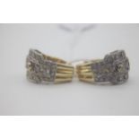 Fine 18ct Gold and Diamond Large Clip-On Earrings They're 18ct Gold marked 750 with Brilliant Cut