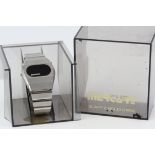 MERCURY LED WATCH WITH BOX, 38mm stainless steel case, LED display, three pushers, integrated