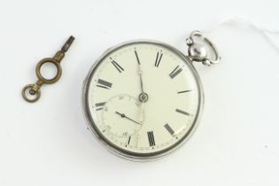 SILVER OPEN FACED VERGE POCKET WATCH, Roman numerals, verge movement, signed Gowland London, with