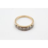 9ct gold diamond half-eternity ring (2.2g)