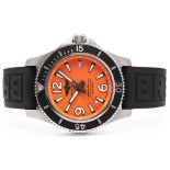 GENTLEMAN'S BREITLING SUPEROCEAN AUTOMATIC 42 ORANGE, REF. A174366, JUNE 2022 BOX & PAPERS, circular