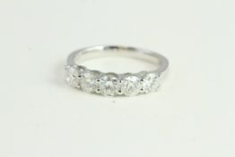 Plat 5-stone Diamond Ring... G Colour si TDW 1.51