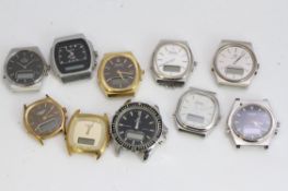 JOB LOT OF 10 WATCHES INCLUDING BULOVA, ROTARY AND MICROMA