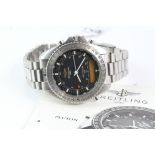 *PRIVATE COLLECTION* BREITLING PLUTON NAVITIMER 3100 REFERENCE A51037, circular black dial with