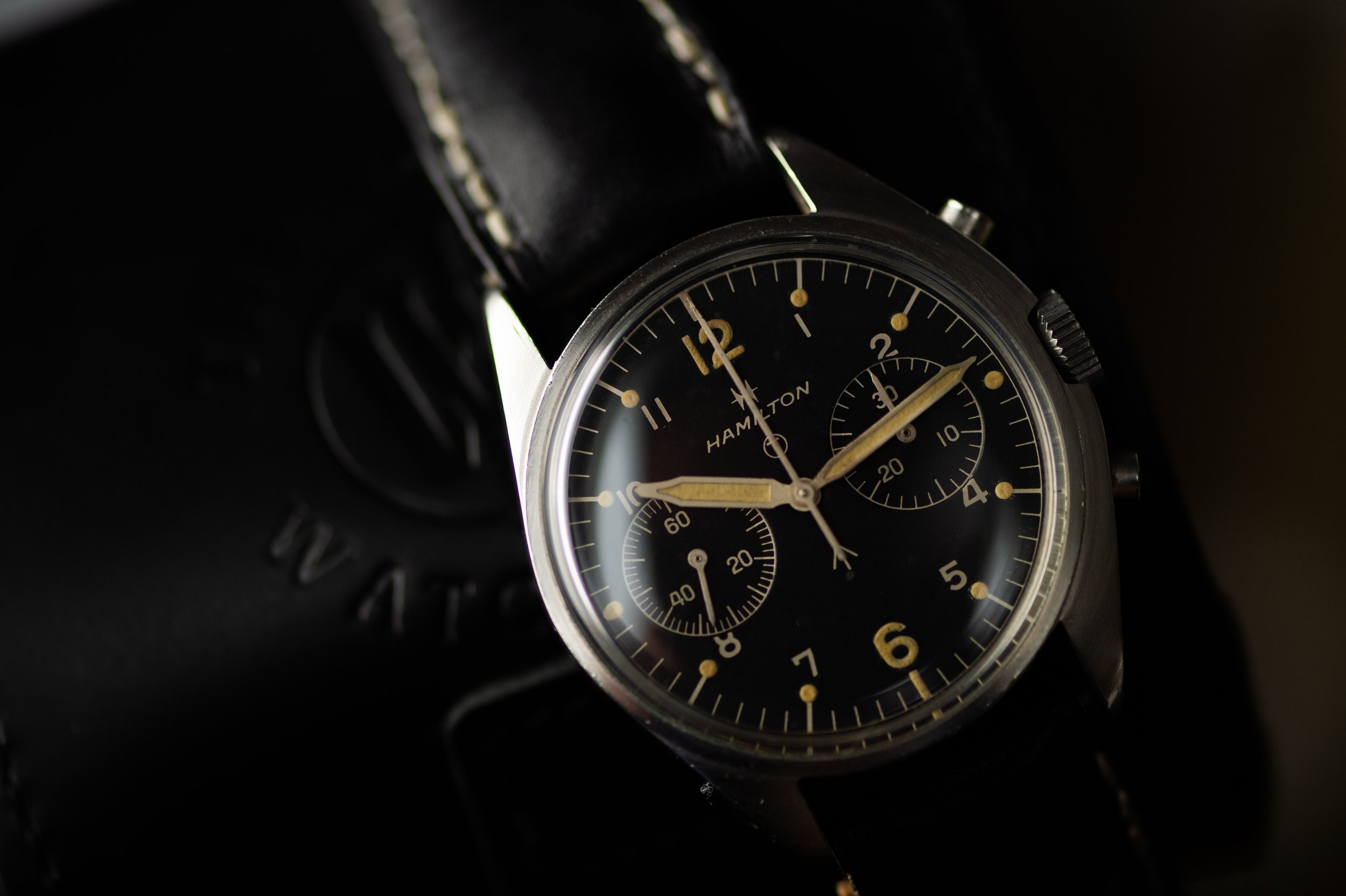 VINTAGE HAMILTON 'FAB FOUR' RAF MILITARY CHRONOGRAPH CIRCA 1972 - Image 3 of 4