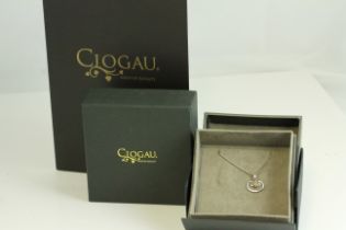 Fine sterling silver and gold clogau necklace . Set in sterling silver with welsh clogau gold