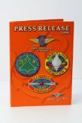 *TO BE SOLD WITHOUT RESERVE* AERO-CLUB DE FRANCE CENTENAIRE, PRESS RELEASE 1998 BROCHURE, comes with