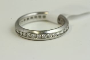 Fine platinum and diamond full eternity ring. Set in platinum with brilliant cut diamonds in a