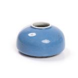 CHINESE BLUE GLAZED INKWELL