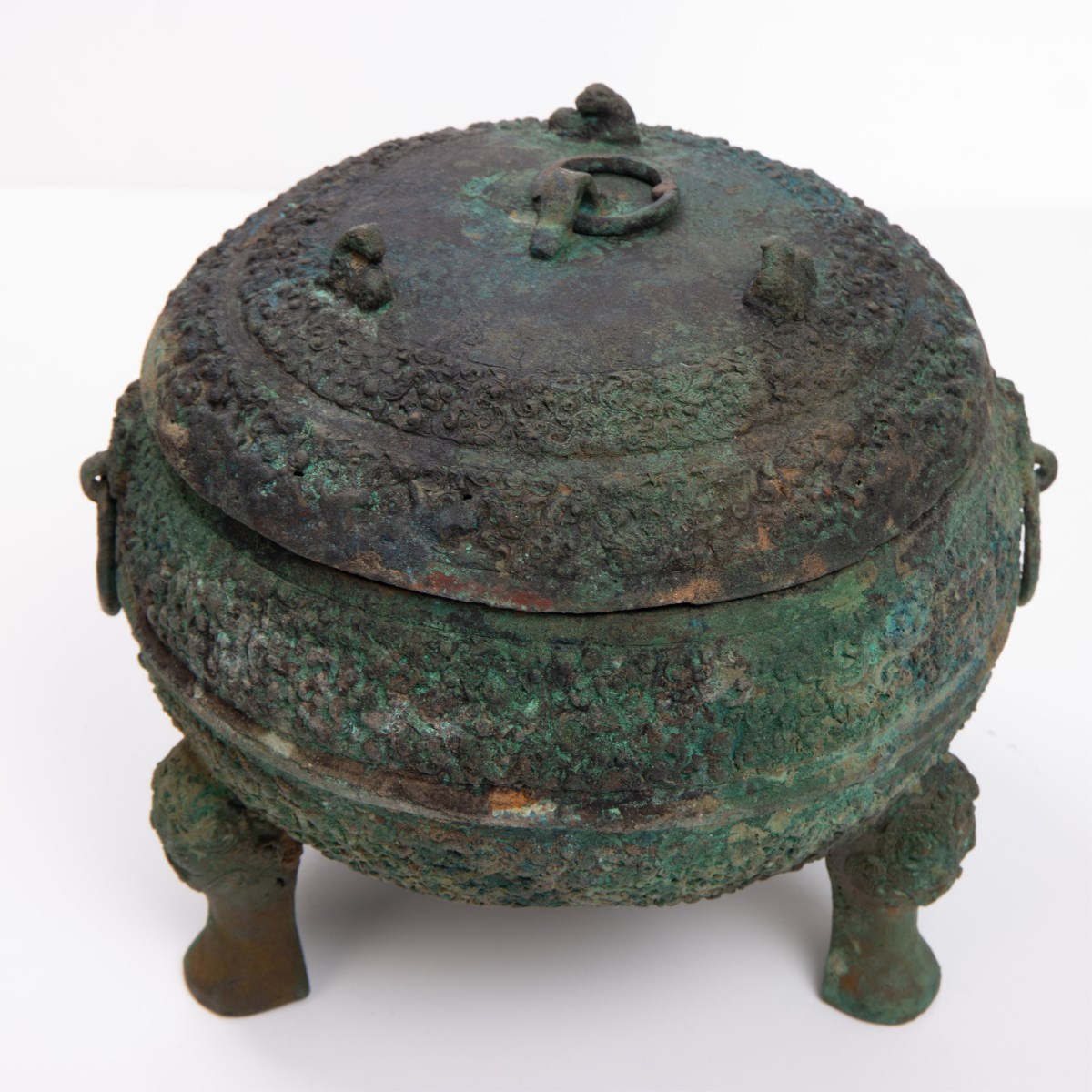 Chinese Bronze Tripod Lidded Vessle - Image 3 of 6