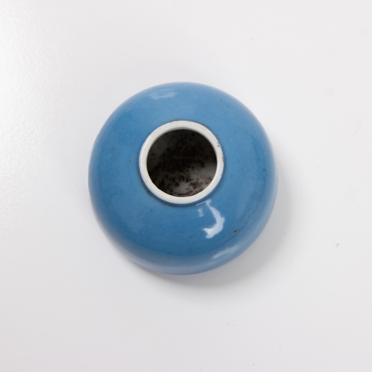 CHINESE BLUE GLAZED INKWELL - Image 3 of 6