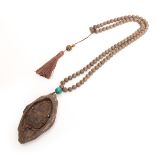 Agarwood Guan Yin Pendant NecklaceE