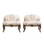 FRENCH STYLE PAIR OF LOW CHAIRS