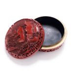 CINNABAR LACQUER PASTE BOX