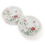 PAIR OF CHINESE FAMILLE ROSE PORCELAIN DISHES