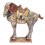 TANG STYLE PAINTED WOOD HORSE