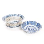 TWO CHINESE BLUE AND WHITE BOWL, OPENWORK