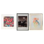 Three Wall Art Color Lithographs / Photograpy