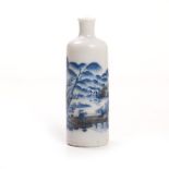 CHINESE BLUE AND UNDERGLAZED RED SNUFF BOTTLE