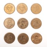 9-President's & Liberty One Dollar Coin collection