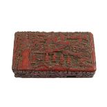 Chinese cinnabar lacquer box