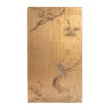 CHINESE PAINTING OF HAWK ON PINE TREE BRANCH