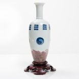 Chinese Under-Glazed Trigrams Vase, LIUYE ZUN