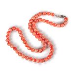 ANGLE SKIN CORAL BEAD NECKLACE